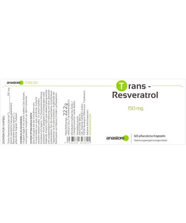 Trans-Resveratrol 60 Veg Capsules | Premium Antioxidant for Anti-Aging Cardiovascular & Neuroprotection | Well Absorbable Formula - Buy Online on GoSupps.com