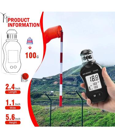 Handheld Wind Measuring Device - Infurider YF-876 Digital Anemometer for Outdoor Activities HVAC & Drones | Accurate Wind Speed & Compass - Buy Online on GoSupps.com