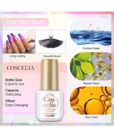 Color Changing Gel Nail Polish Kit - 110W UV Light Starter Kit | Mood Temperature Base Top Coat | Professional French Manicure Set with Nail Art Decorations - 8pcs - Buy Online on GoSupps.com