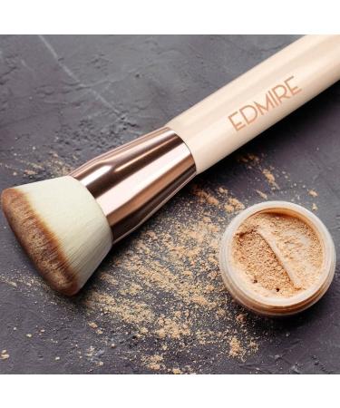 EDMIRE Foundation Brush - Kabuki Flat Top Makeup Brush for Liquid Foundations - Pink - Buy Online on GoSupps.com