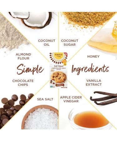 Simple Mills Crunchy Almond Flour Chocolate Chip Cookies - 6.2 oz - Pack of 6 | Gluten-Free Snack - Buy Online on GoSupps.com