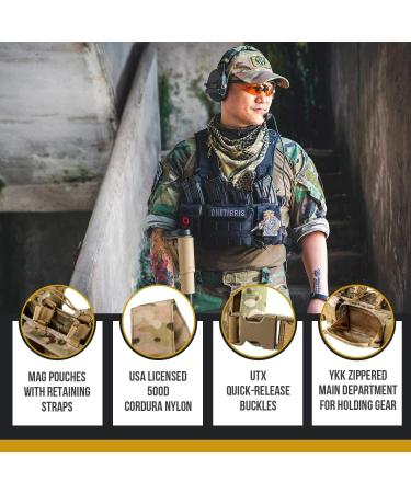 Oneigris Tactical Chest Rig & Vest | Adjustable Waterproof Airsoft Gear for CS Games Military Fans & Hunting - Camo - Buy Online on GoSupps.com