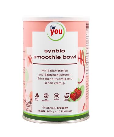Synbio Smoothie-Bowl 400G |Colon -friendly smoothieWowl for spoons with bacterial cultures & fiber made of oats leinaat apple fibers psyllium chia seeds and much more.|100% natural (strawberry) - Buy Online on GoSupps.com