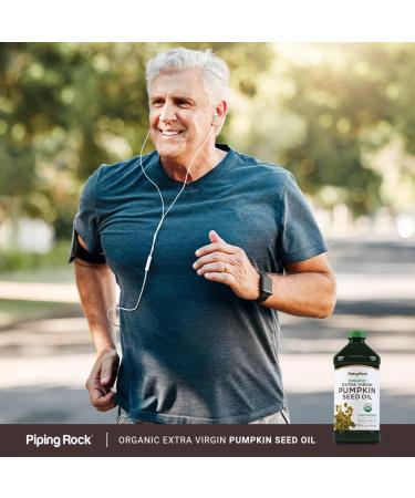 Buy Piping Rock Organic Pumpkin Seed Oil 16oz - Cold Pressed Extra Virgin Non-GMO & Gluten Free - International Shipping Available - Buy Online on GoSupps.com