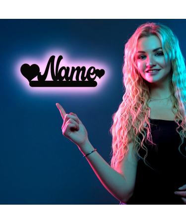 Personalized LED Slumber Light with Heart - Custom Laser Engraved Night Light for Kids' Rooms | 13 Colors Available - Buy Online on GoSupps.com