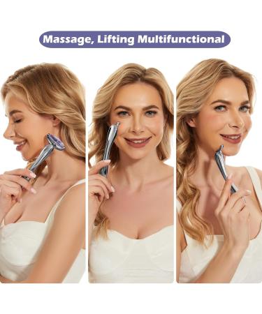 I B N G Jade Face Roller - Premium Facial Rollers for Women | 3 Interchangeable Heads | Face Massage & Skin Care Beauty Tool (Purple & Black - Buy Online on GoSupps.com