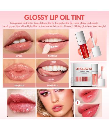 Buy Hydrating Lip Glow Oil - Plumping Tinted Lip Gloss | Long Lasting Moisturizing Lip Care (Set B) - 3 Colors Available | Ideal for International Shipping - Buy Online on GoSupps.com