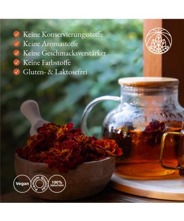 Monte Nativo Dried Marigold Flowers (300g) - Pure Calendula Officinalis for Herbal Tea Soaps & Lotions - Natural & Additive-Free - Buy Online on GoSupps.com