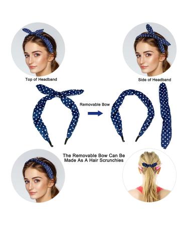 EYXFormula 6 Colorful Headbands: Fashion Floral Polka Dot Stripe Hair Bow Headbands for Women & Girls - Buy Online on GoSupps.com