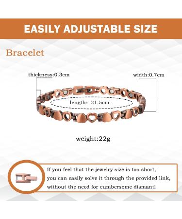 Buy Magnetic Therapy Arthritis Copper Jewelry for Women | 3500 Gauss Relief Bracelet & Foot Chain Fashion Meets Health - Buy Online on GoSupps.com