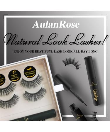 Magnetic Eyelashes Natural Look - 3D Volume MIX with Eyeliner Kit | Reusable Cruelty-Free & Vegan Waterproof Liner - Buy Online on GoSupps.com