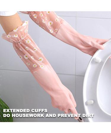 Cleaning Gloves - PVC Dishwashing Gloves Long Sleeves Waterproof Non-Slip Long Sleeve Kitchen Gloves Latex A/r - Buy Online on GoSupps.com