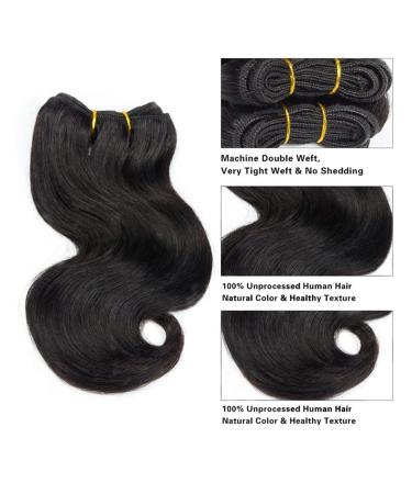 Buy 8-Inch Body Wave Human Hair Bundles with Closure - 100% Brazilian Virgin Hair Extensions - Natural Black Weave (9 Pack) - International Shipping Available - Buy Online on GoSupps.com