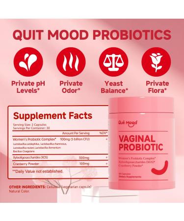 Quit mood Probiotics for Women Balance with Prebiotics, Women Probiotics with Cranberry Extract, 60 Capsules - Buy Online on GoSupps.com