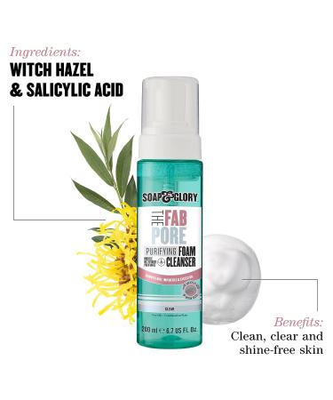 Soap & Glory Fab Pore Purifying Foam Cleanser with Salicylic Acid & Witch Hazel - 200ml - Buy Online on GoSupps.com