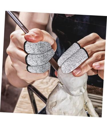 FOMIYES 6 Pair Finger Cots - Reusable Kitchen Cutting Finger Covers | Portable High Strength Polyethylene Thumb Sleeves for Multi-Use - Buy Online on GoSupps.com