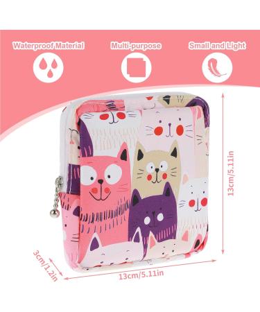 Amaxiu Sanitary Napkin Storage Bags 2pcs Waterproof Travel Menstrual Pad Pouch with Zipper Mini Tampons Holder for Purse Period Nursing Pad Holder for Women Girls 5.1" x 5.1" (Pattern C) - Buy Online on GoSupps.com
