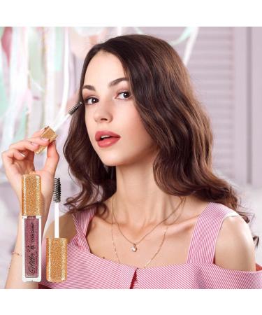 Colored Mascara | 0.21 Oz Quick Dry Long Lasting Waterproof Shimmer Sparkly Diamond Twinkle Mascara - Thick Dazzling Eyelash Makeup for Women Ladies Girls Coatuiyo - Buy Online on GoSupps.com