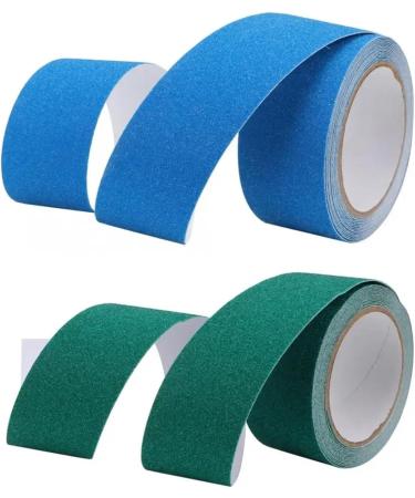 Hazard Tape Anti Slip Tape Quartz Sand Non-Slip Tape Shower Strips Pad Toilet Floor Stair Step Anti Slip Safety Tape Adhesive Scratch Adhesif(Blue) - Buy Online on GoSupps.com