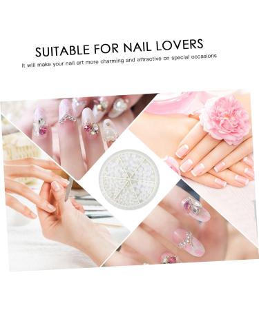 Ipetboom Nail Decoration 1 Box Nail Decorations Manicures Charms Half Pearl Beads Pearl Jewelry Bulk Crafts Pearl Nail Charms Decorative Nail Charms Rhinestone Trim 3d Assorted Abs 6.5X6.5X1cm White - Buy Online on GoSupps.com