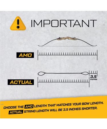 Legend Recurve Bow String - Dacron Replacement | Archery Equipment for Traditional Bow | AMO 48-66in | 12-14-16 Strands | 10-40 lbs Draw Weight - Buy Online on GoSupps.com