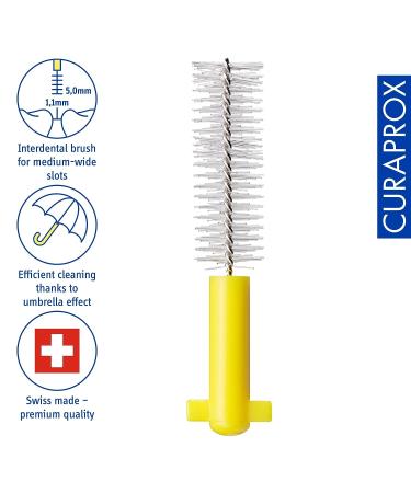 Curaprox CPS 09 Prime Refill Interdental Brushes - 0.9mm Diameter, 4mm Effectiveness - Yellow 8 Count - Buy Online on GoSupps.com