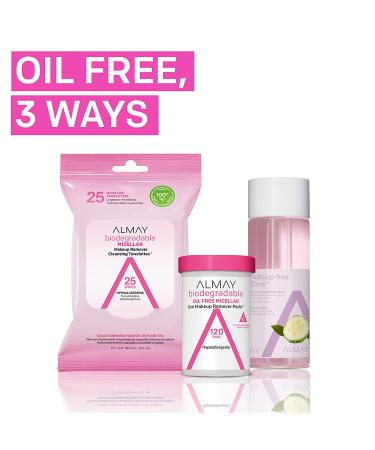 Almay Eye Makeup Remover Liquid with Aloe - Oil Free, Hypoallergenic, Fragrance Free - 4 Fl Oz - Buy Online on GoSupps.com