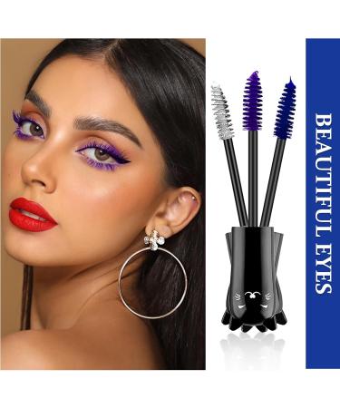 3PCS White Purple Blue Mascara Set Colored Mascara Waterproof Long Lasting Volumizing Thick Lengthening Curling Defining Charming Mascara Makeup Gift for Women Girls - Buy Online on GoSupps.com