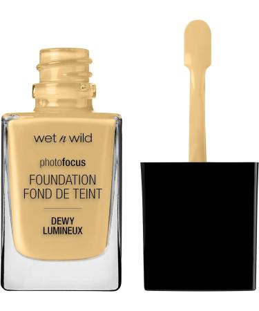Wet n Wild Photo Focus Foundation: Dewy, Weightless Formula for Normal to Dry Skin - Vegan, Golden Beige - Buy Online on GoSupps.com