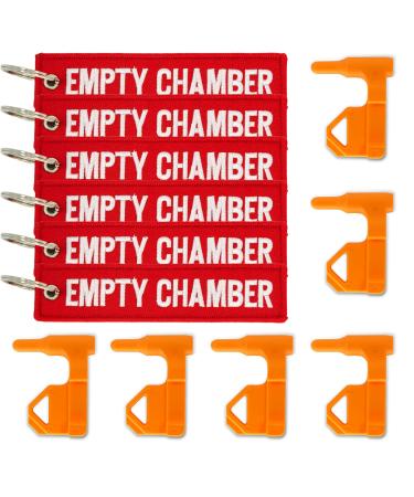 Chamber Safety Flag for Rifle Handgun Shotgun, 6 Safety Flags with 6 Bright Red Tags, for Rifle Handgun Shotgun, Universal Compatibility