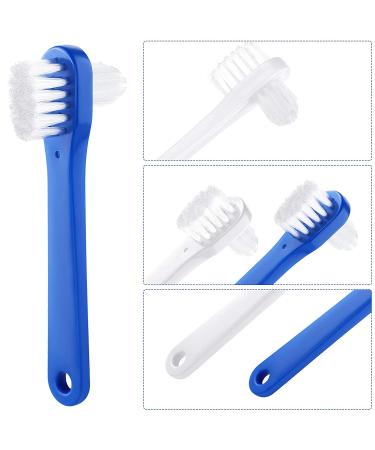 Denture Brush Dual Head Toothbrushes - Hard Denture Cleaning Brush (6 Pieces) - Buy Online on GoSupps.com