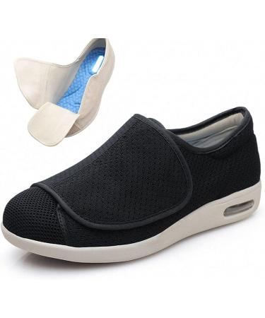 ZXTING Diabetic Shoes Men's Women's Walking Sneakers Wide Width Lightweight - Black Size 44 - Buy Online on GoSupps.com