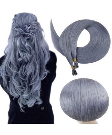 Runatur i tip extensions real hair bonding gray blue 40cm blue hair extension bonding real hair bonding extensions gray blue 25 strand 16 inch 20g 40cm itip#light blue - Buy Online on GoSupps.com
