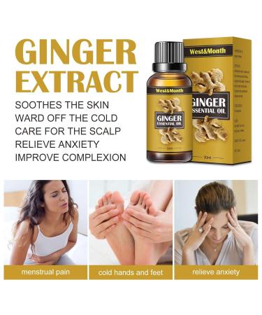 Yueci Ginger Essential Oil - Herbal Slimming & Massage Oil for Soothing Shoulders & Neck | 30ml | International Shipping - Buy Online on GoSupps.com