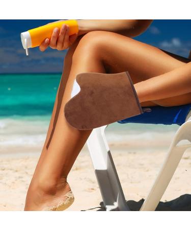 4 Pcs Self Tanner Mitt Self Tanning Applicator Glove with Thumb Self Tan Back Applicator Mini Face Tan Mitt Reusable Washable Sunless Tan - Buy Online on GoSupps.com