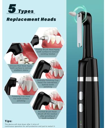 Tooth Whitening Set - Stim-U-Dent Bleaching Kit with 5 Modes 5 Heads & 3 Polishing Pastes for Superior Teeth Cleaning & Whitening - Buy Online on GoSupps.com