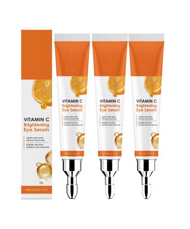 homomdy Anti-wrinkle eye contour cream vitamin C eye contour serum anti-dark circles and anti-puffiness firming and brightening repairing eye contour cream (3 pcs)