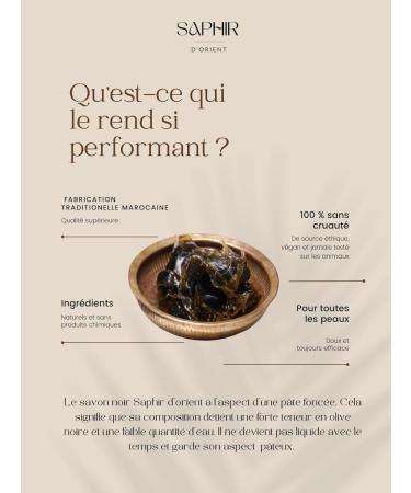  G n rique SAPHIR D'ORIENT Black Soap - Morocco - Beldi Soap - Scrub - 100% Natural - 200g - Buy Online on GoSupps.com