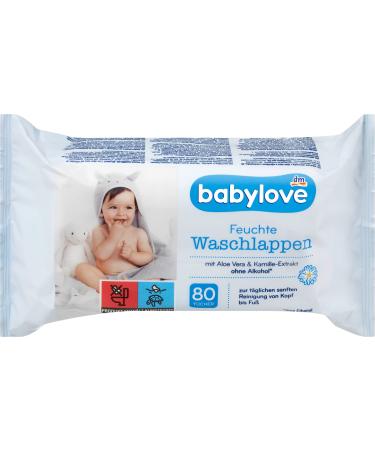 Babylove wet wipes and co (1x 80 wipes wet washcloths) 1x 80 wipes wet washcloths