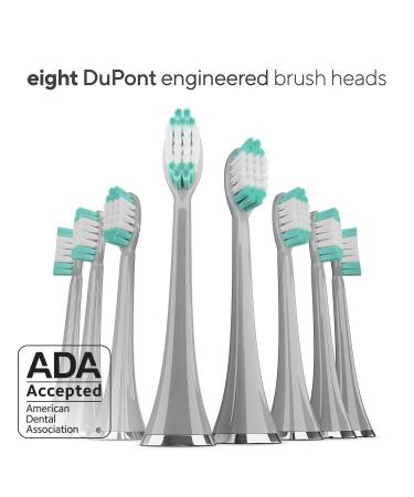 AquaSonic Vibe Ultra Whitening Toothbrush - 8 Heads, Travel Case, Sonic Motor, 4 Modes & Smart Timer - Buy Online on GoSupps.com