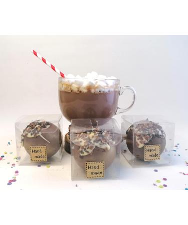 Hot Chocolate Bombs with Marshmallow Handmade Individually wrapped set of 3 - Buy Online on GoSupps.com