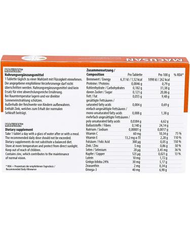 Buy Macusan 30 Tablets - Vision Support with Ginkgo Zeaxanthin & Lutein for Age-Related Macular Degeneration (AMD) - International Shipping Available - Buy Online on GoSupps.com