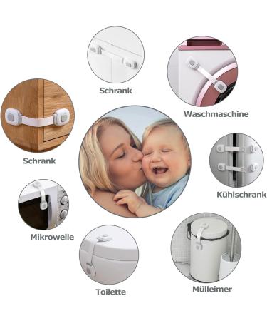 Billybath Premium Baby Cabinet Locks - Child Safety Drawer & Refrigerator Locks No Drill Installation Strong Glue 6 Pieces - Gray - Buy Online on GoSupps.com