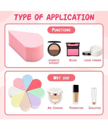 Reusable Petal Makeup Sponges Set - 16pcs Cosmetic Beauty Blender for Girls and Women - Buy Online on GoSupps.com