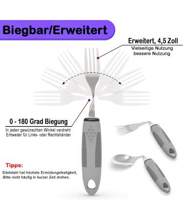 Pkpkaut Adaptive Utensils for Parkinson's Patients | Weighted Cutlery Set for Tremors & Arthritis | 5-Part Meal Cutlery for Disabled & Seniors - Buy Online on GoSupps.com
