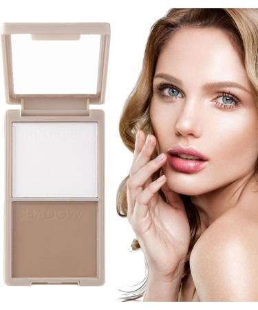 Pressed Powder Bronzer | Delicate Face Bronzer Makeup Contour Palette Lightweight Contouring & Highlighting Makeup Pressed Powder Shimmer Bronzer for Women and Girls Contour Powder Group a - Buy Online on GoSupps.com