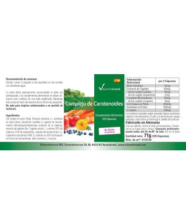 Carotenoid Complex - 120 Vegan Capsules | Natural Antioxidants & Multi-Carotenoid Mix | Vitamintrend  - Buy Online on GoSupps.com