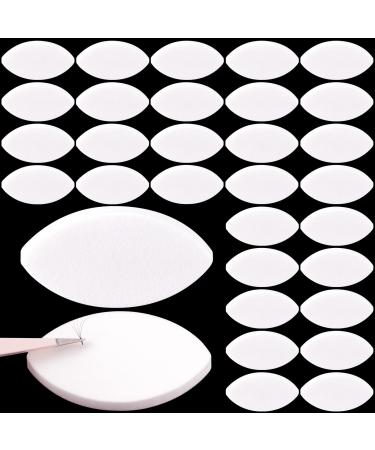 OIIKI 60Pcs Eye Shaped Practice Sponge  Lash Exercise Sponge White  Practice Sponges for Beginners Makeup Eyelash Lash Extensions Supplies 60pcs white