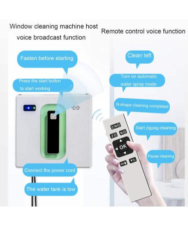 emobwdy Window Cleaning Robot W/Dual Water Spray 2500pa Square Smart Window Vacuum Cleaner W/Remote Control&Safety Rope Glass Cleaning Robot For Interior/Exterior Windows White - Buy Online on GoSupps.com