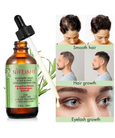100% Natural Rosemary Oil for Hair Growth | 60ml Rosemary Oil for Scalp Aromatherapy & Massage - Buy Online on GoSupps.com